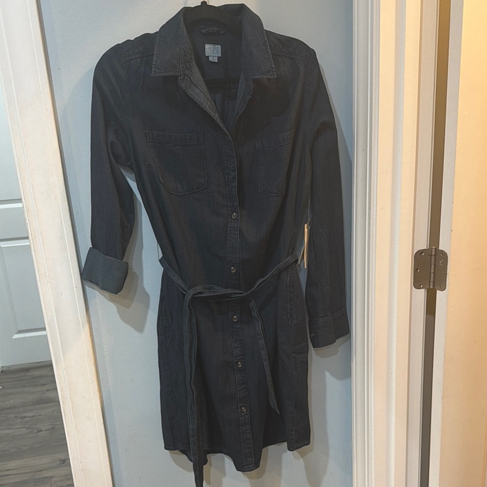 Dark Denim Shirt Dress
